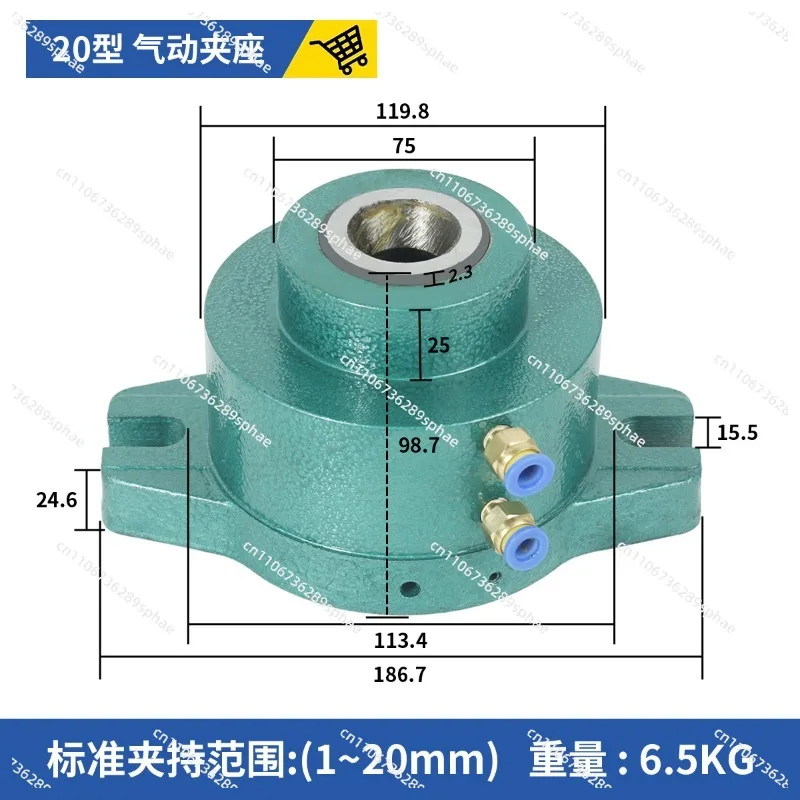 15 /20 /25 / 32 Type Horizontal Indexing Vertical Pneumatic Chuck Seat Instrument Lathe Clamp Seat Automatic Clamp