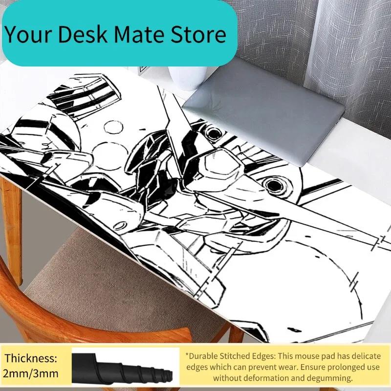 

Gundam Aerial Mouse Pad Computer Speed Type Carpet Mat for E-sports Players Laptop Keyboard Mousepad Office Desk Mat