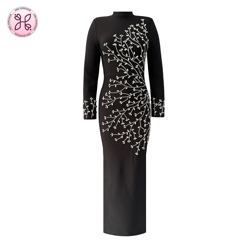 

Crystal Bandage Gown - Heavy Embellishment & Slim Fit, Black Tie Gala
