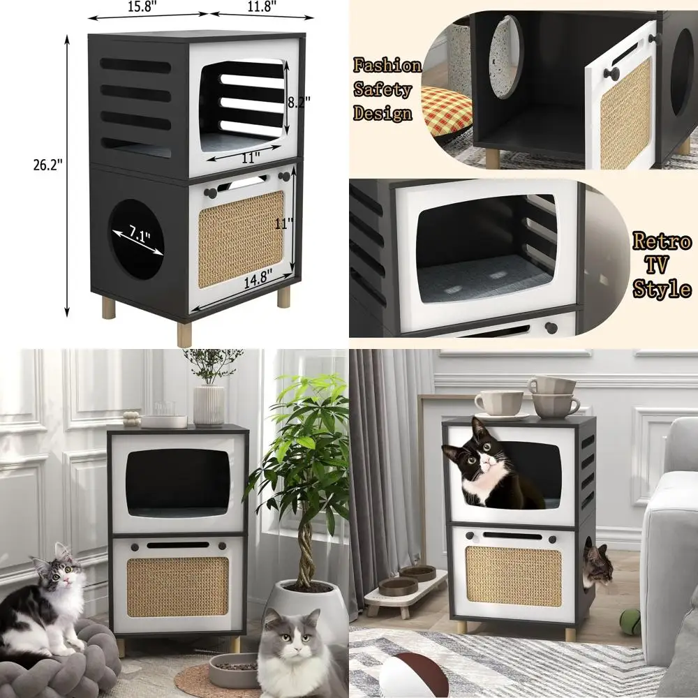 

Современная мебель для кошек для гостиной Кошачьи домики для домашних кошек с когтеточкой и мягкой подушкой, Котячие кровати для