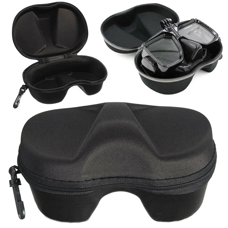 Diving Glasses Storage Box Underwater Goggles Glasses Storage Diving Face Cover Snorkel Zipper Case For Underwater Swimming