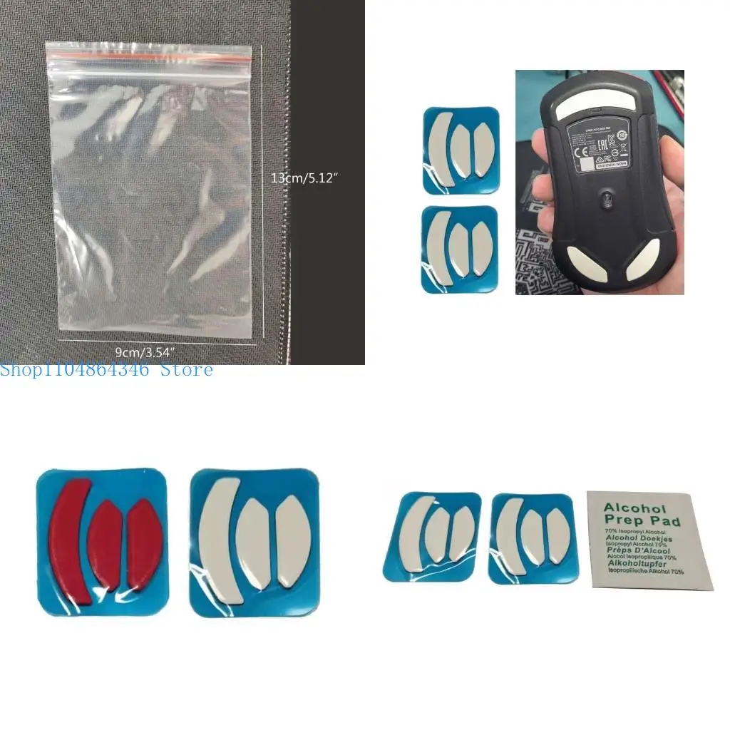 

5ASD Mouse Skates Pads 2pack округлые изогнутые края замена мыши для стальной серии Sensi 310 Mouse
