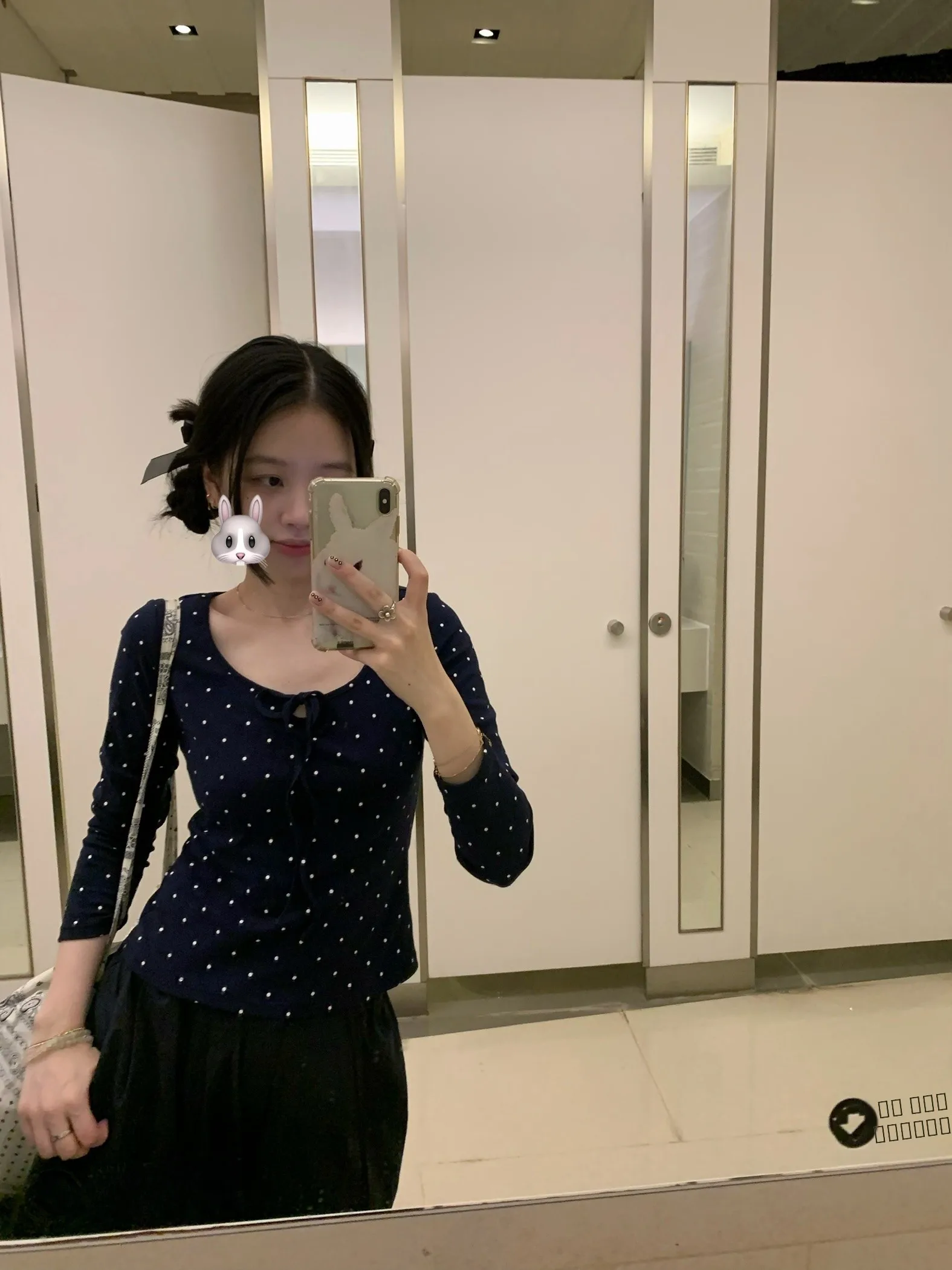 

Uungu 25SS Long Sve Lace Vest T-irt Girls Slim Fit Cotton Polka Dot Pattern Summer Inner Wear Casual Faion Ladies Top