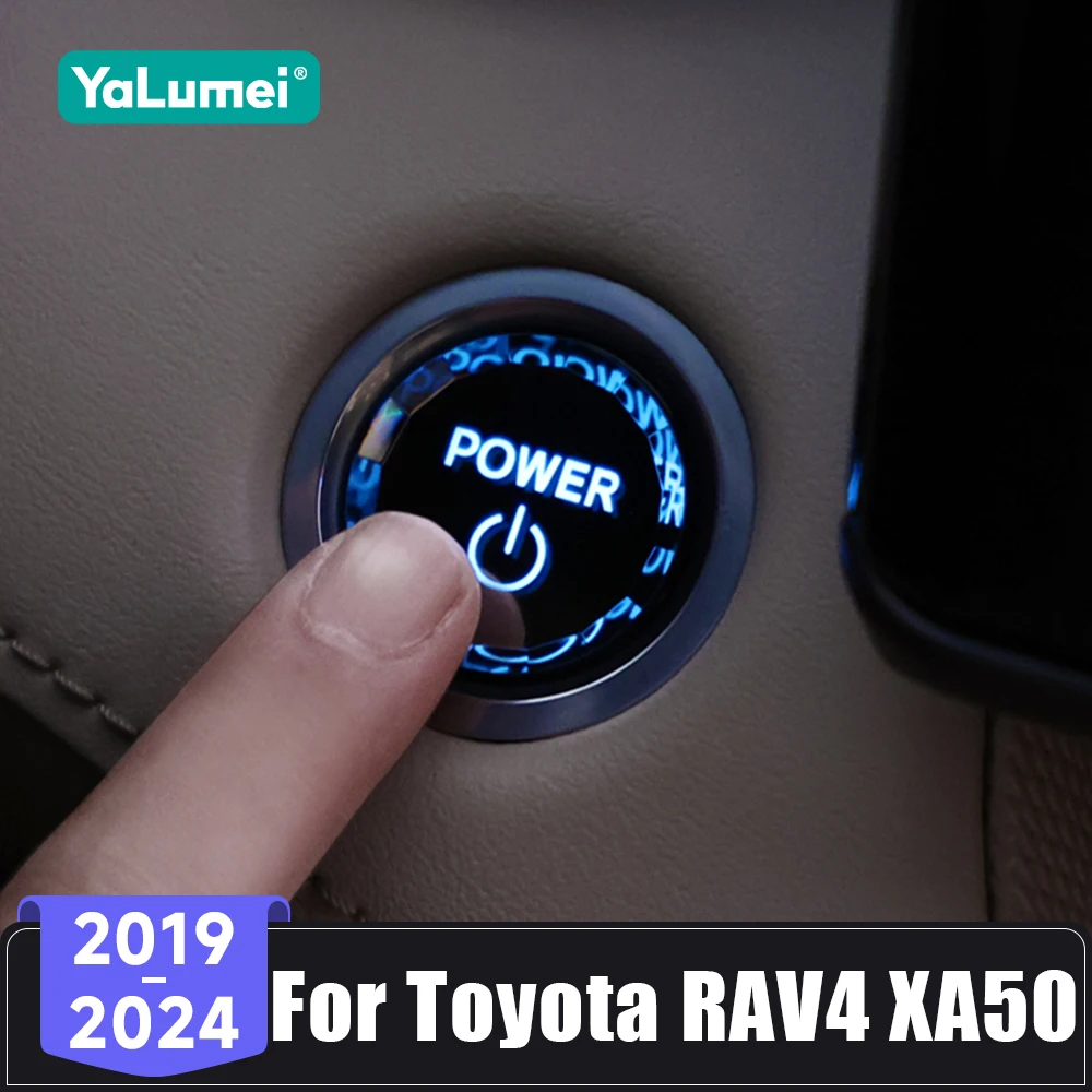Für Toyota RAV4 XA50 Hybrid 2019 2020 2021 2022 2023 2024 ABS Kunststoff Auto Motor Start Stop Schalter Taste Abdeckung trim Aufkleber