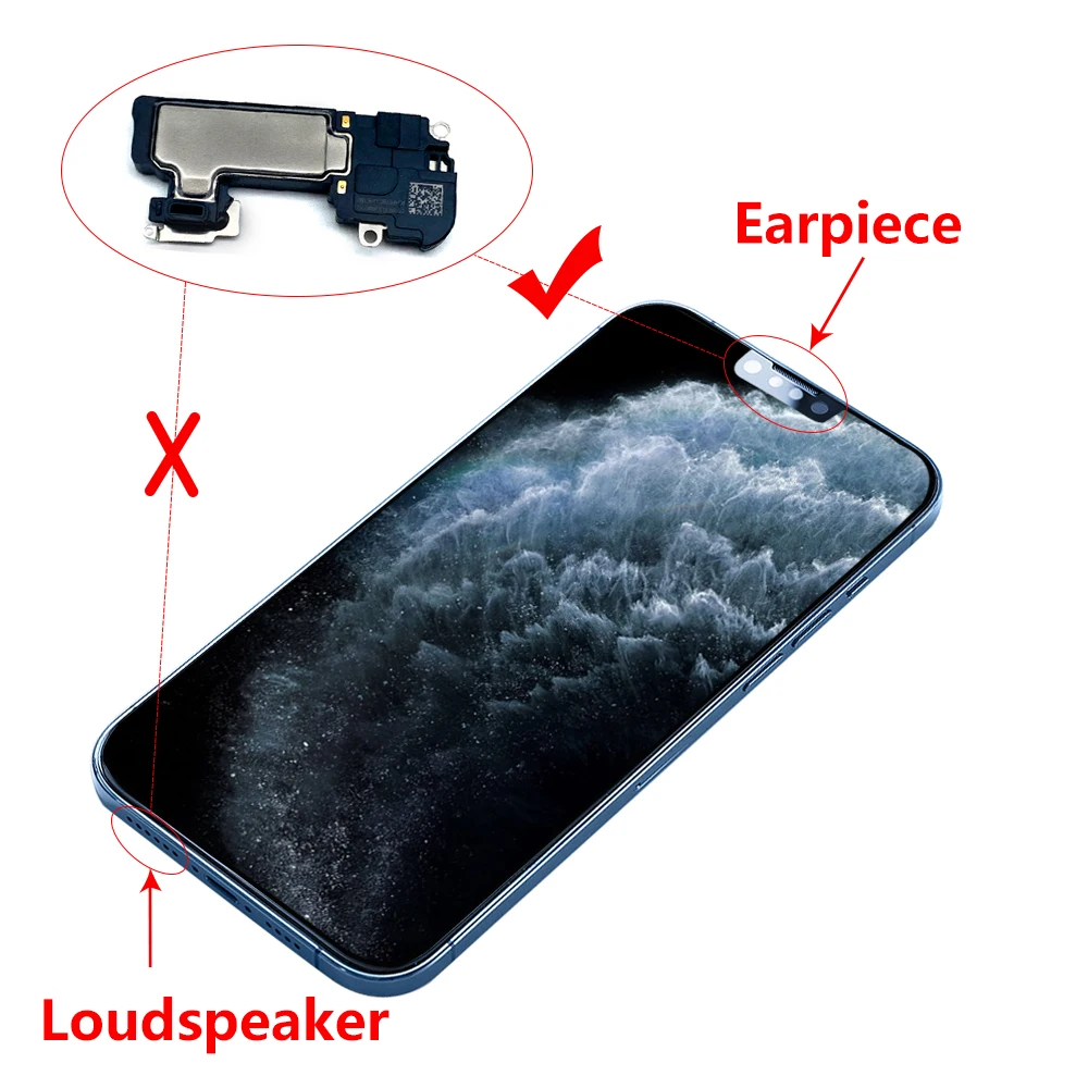 Earpiece top Speaker Sound Receiver headphone ecouteur earphone Flex Cable Replace For IPhone X XR 6 6S 7 8 Plus XS 11 Pro Max