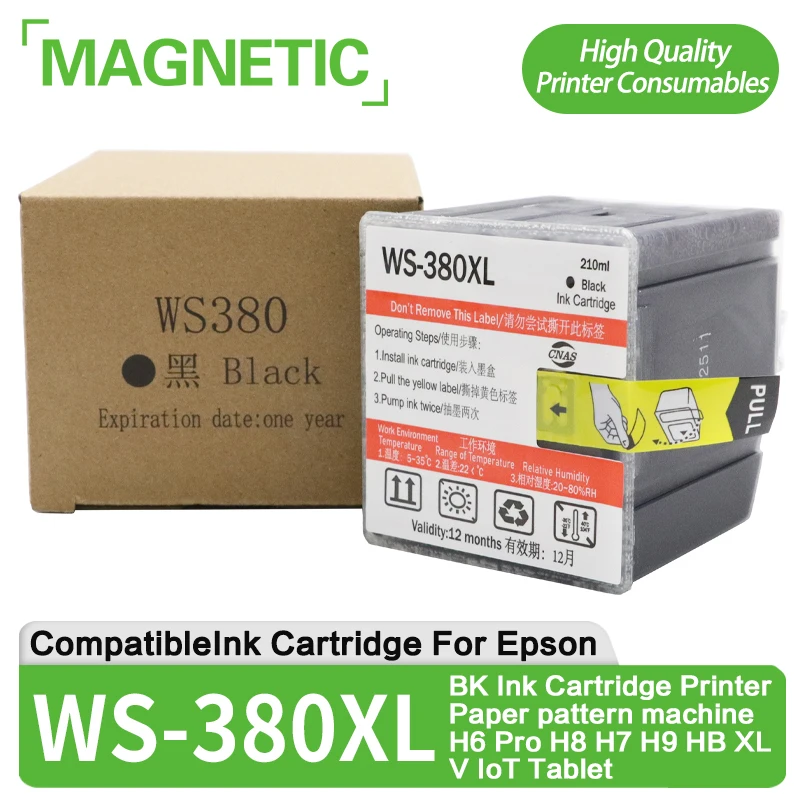 

For Epson WS-380 Compatible Ink Cartridge For Epson Plotter Printer Paper pattern machine Pro H6 H8 H7 H9 HB XL V IoT Tablet