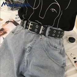female belt luxury brand belt chain female new punk style fashion buckle jeans decoration Designer belt for women New