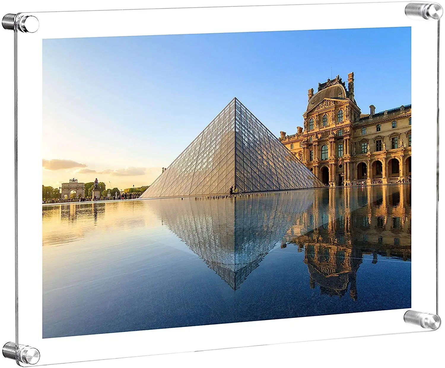 CY craft-Cadre photo mural flottant en acrylique, format lettre A4, pour l'affichage de documents, de certificats et de signes, double, 8.5x11