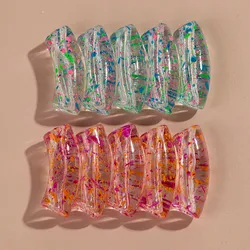 11mm 10pcs/lot Acrylic Transparent Colorful Inkjet Bamboo Tube Loose Beads for DIY Bracelet Necklace Making Jewelry Accessories