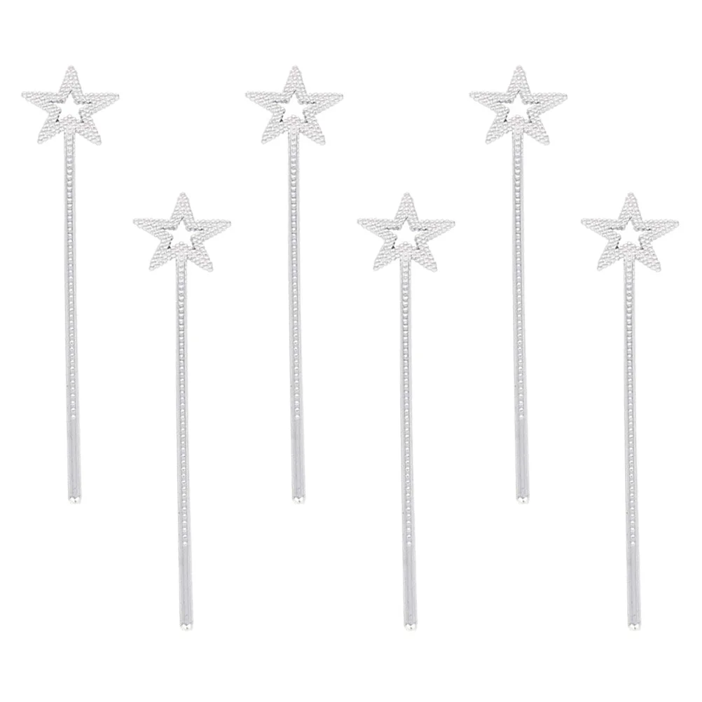 

6 Pcs Fairy Stick Props Toy Wand Gold Star Wands for Girls Kids Princess Pentagram