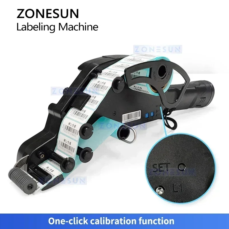 ZONESUN ZS-SDTB40 Portable Handheld Electric Labeling Machine One-Click Calibration Label Applicator for Supermarket Food Vegeta