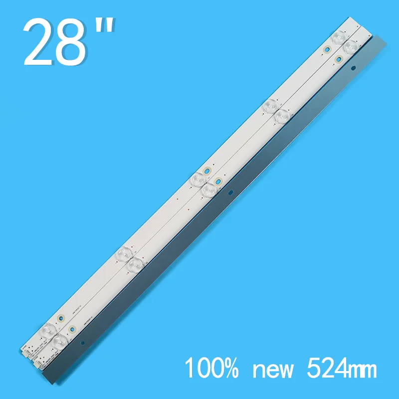 New 3PCS/lot 524mm 5LEDs For 28