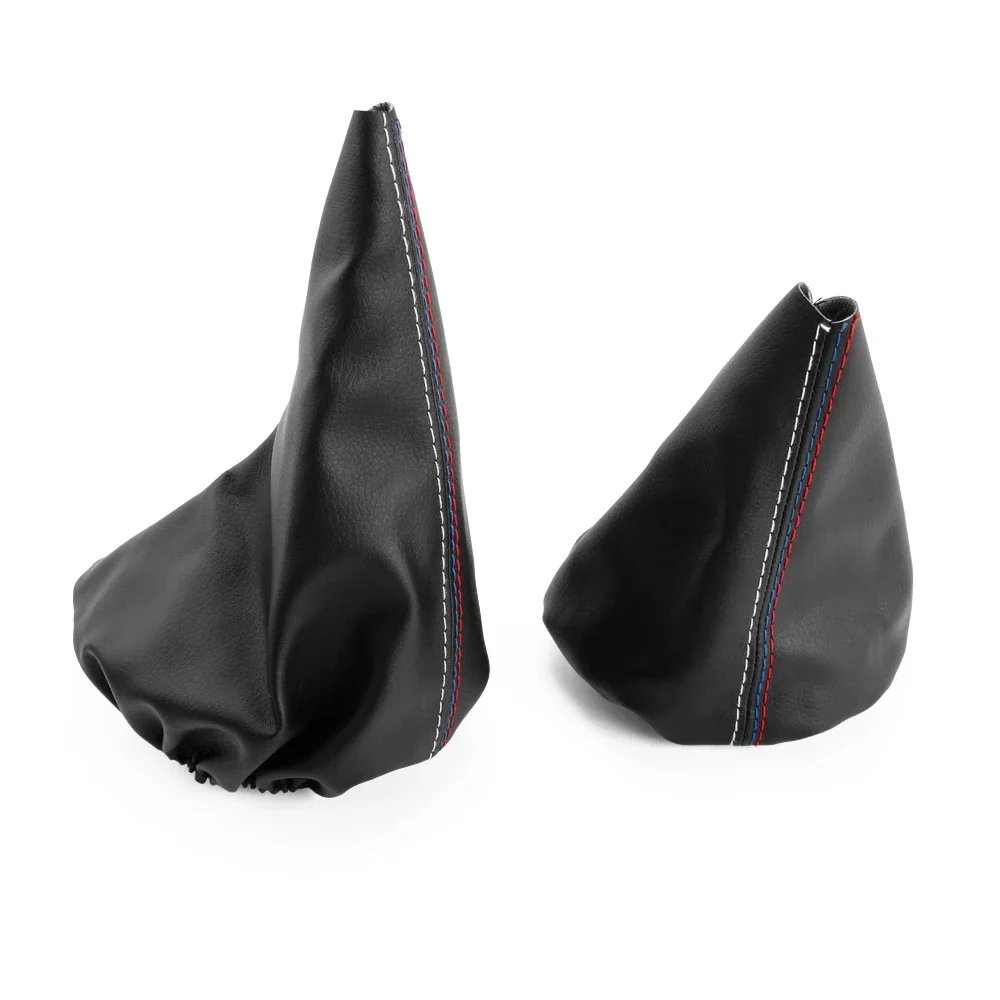 Car Shift Gear Stick Manual Handbrake Gaiter Shift Boot Black Leather Boot For BMW 3 Series E36 E46 M3 Car Styling