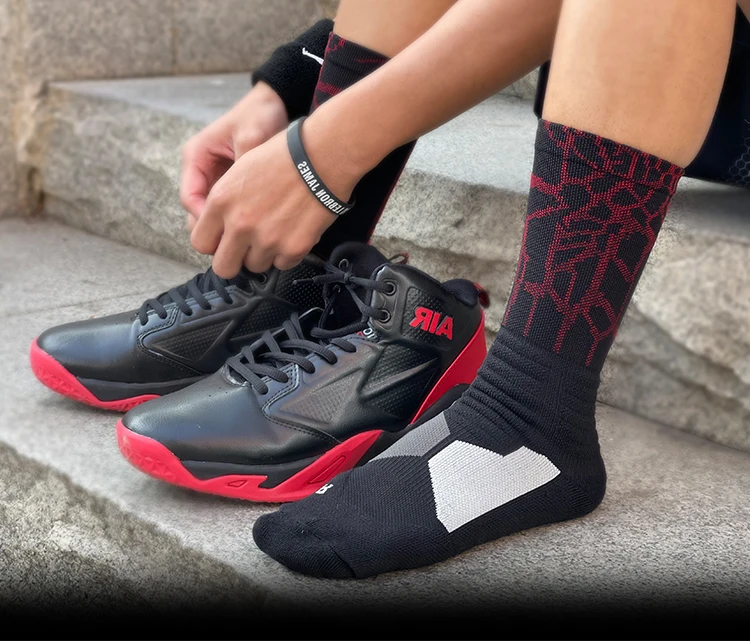 Basketball Socken Professionelle Outdoor Sport Lange Röhre Radfahren Männer Frauen Strümpfe Hohe Handtuch Anti Slip Basketball Socken Pack – Detail 7