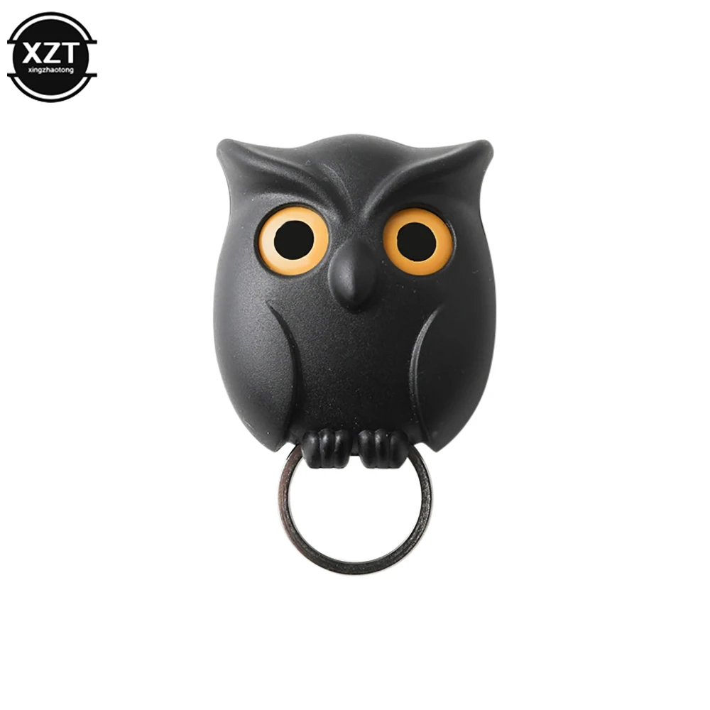 1 Pcs Owl Key Holder Free Punching Viscose Wall Hanging Finishing Storage Hook Magnet Wall Rack Mount Hook Organizer Tools