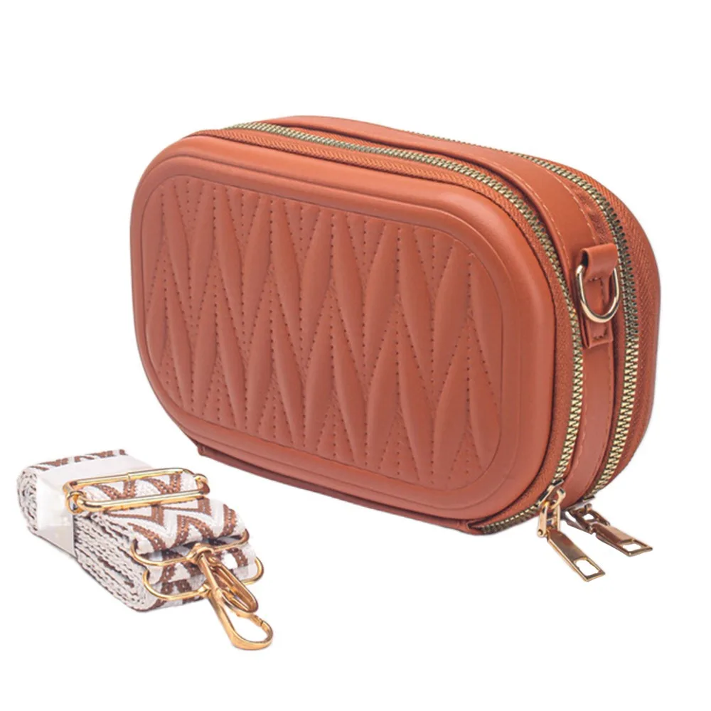 

Модная дорожная косметичка из искусственной кожи, стеганый дизайн, водонепроницаемый органайзер для туалетных принадлежностей с ремешком, большая вместимость