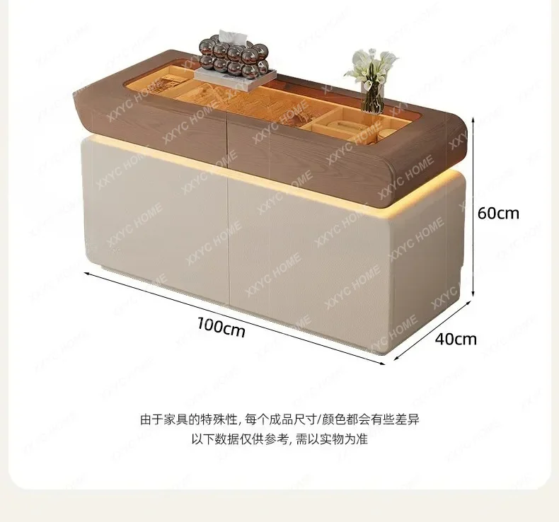 XXGlass Led Cabinet Display White Drawer Dresser Wooden Storage Cabinet Hidden Modern  Furniture