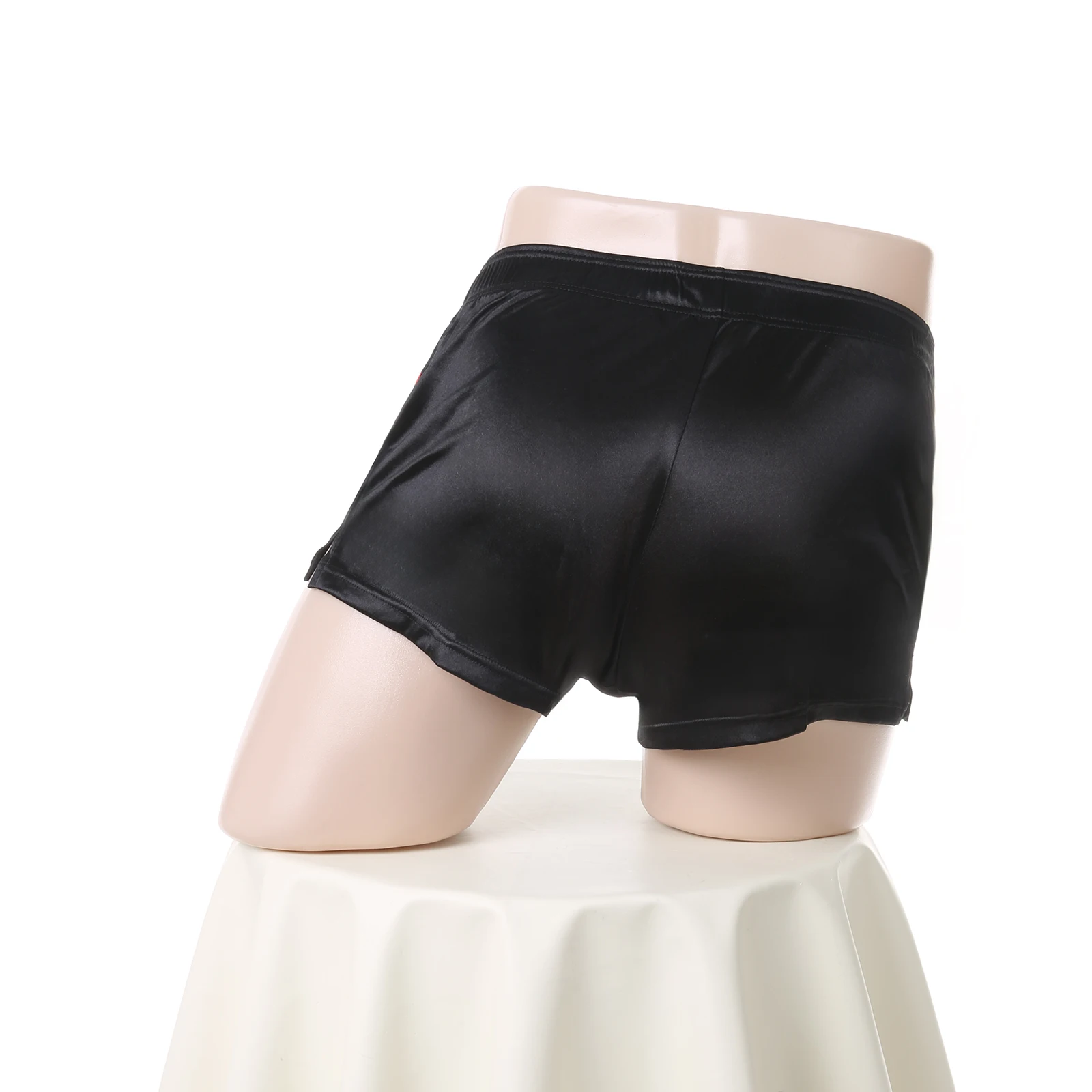 Sexy Nachtwäsche, Schlafanzug, kurze Hosen aus Satin, Herrenunterwäsche, Lounge-Pyjama, Homewear, Schlafhose, Boxershorts – Detail 19