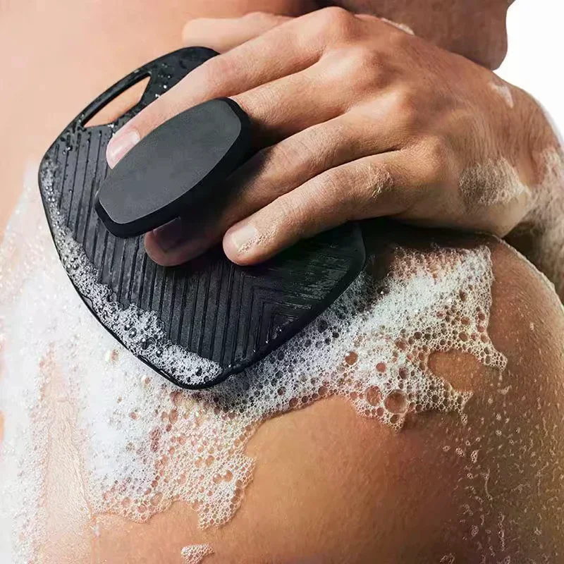 Exfoliating Body Scrub Brush Back Cleaning Brush With Hook Hole Silicone Brush
