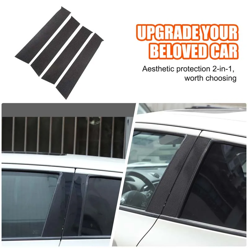 

For Nissan Juke/Infiniti ESQ 2011-2019 Car exterior B-pillar door trim panel Car center pillar trim panel Carbon fiber