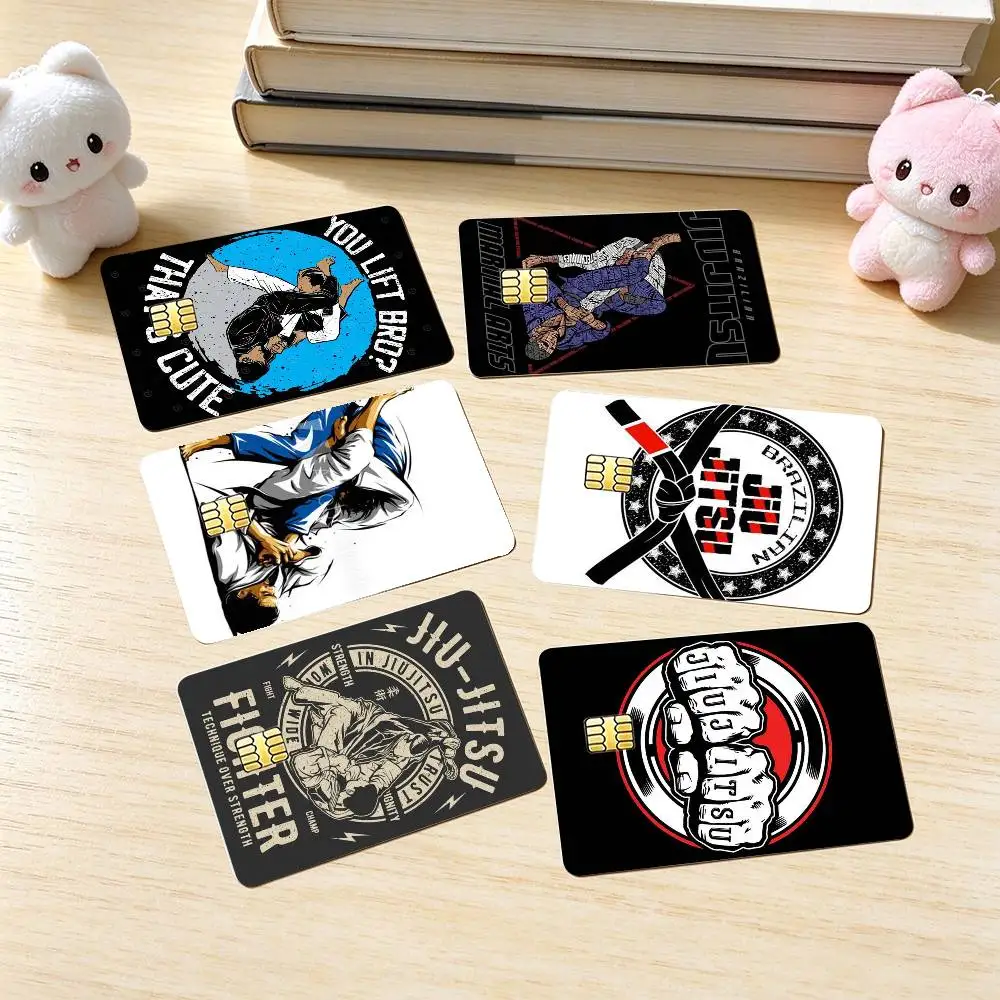 B-Brazilian Jiu Jitsu BJJ  Credit Card HD Stickers Small Chip Waterproof Sticker Game Card Decal Gift