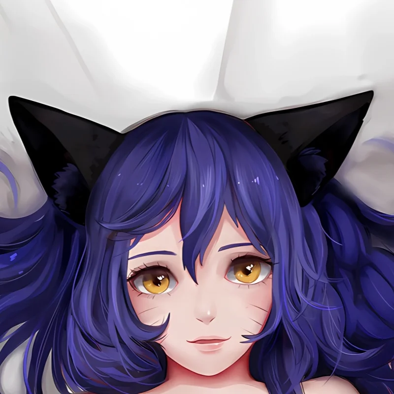 Dakimakura Anime Pillow Case Ahri League of Legends Double-sided Print Of Life-size Body Pillowcase Gifts