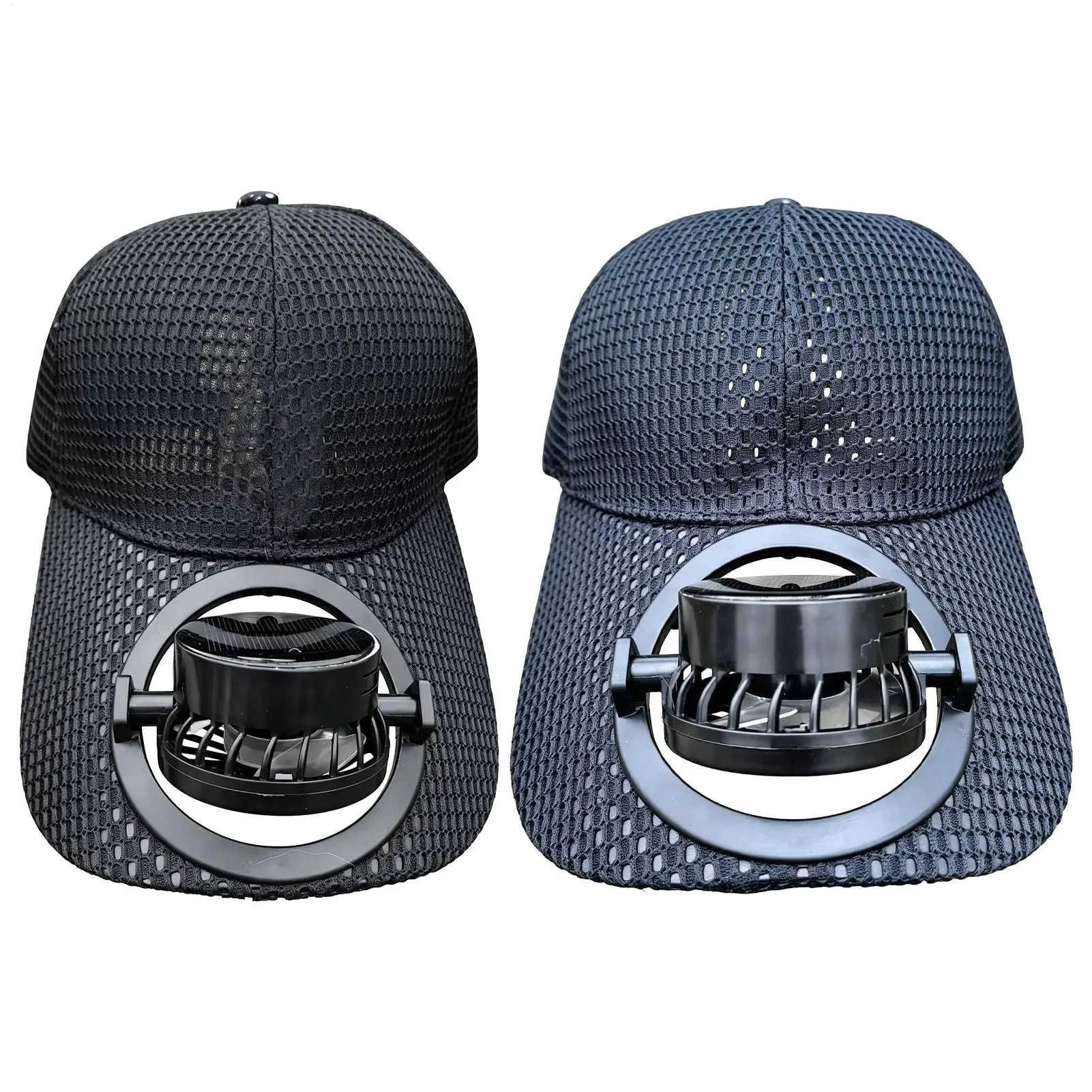Solar Fan Hat Summer USB Rechargeable UV Protection Caps 3 Speed 600mAh Built-in Cooling Fan Sun Visor Adjustable Baseball Hat