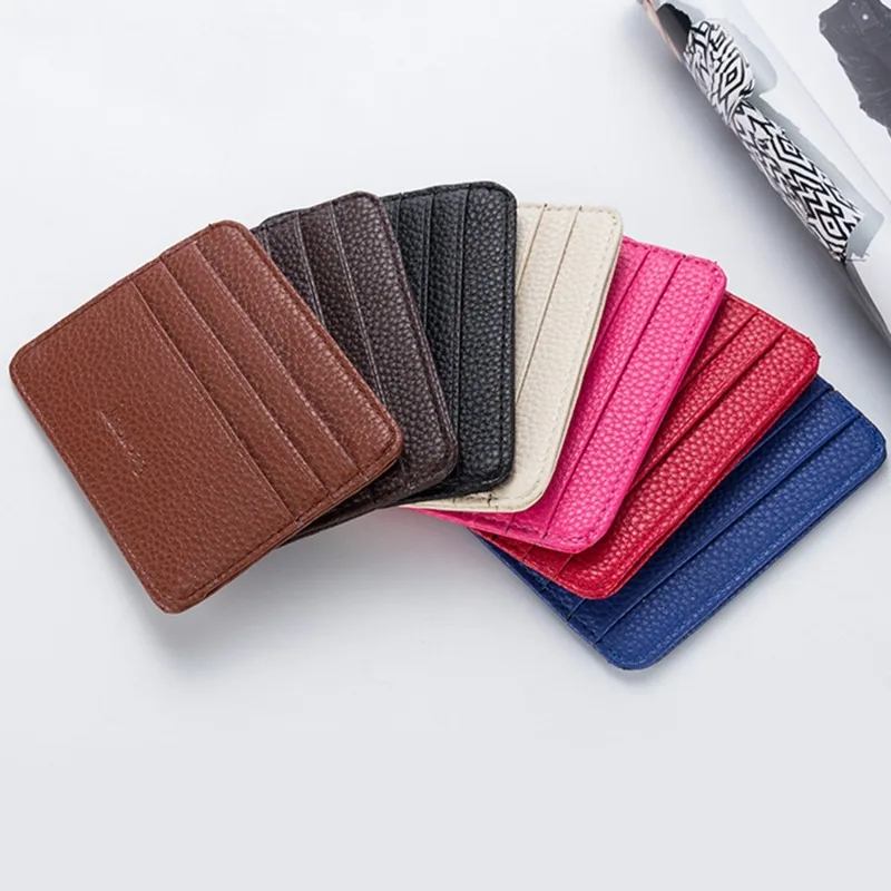 Card Holder Slim Bank Credit Card Multi Slot ID Cards Coin Pouch Case Bag Wallet Organizer Women Men Thin Business Card Wallet