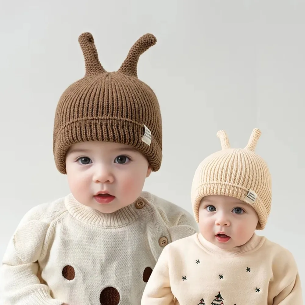 New Warm Knitted Hat Coldproof Windproof Ear Protection Hat Cute Beanie Hat for 0-1Y