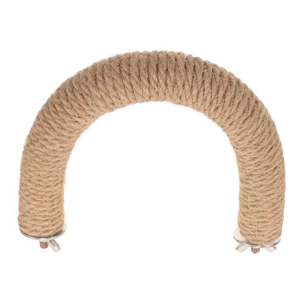Percha de Cuerda de Yute para Loros, Soporte para Trepar, Columpio para Jaula de Pájaros, Accesorio de Juego para Mascotas Pequeñas