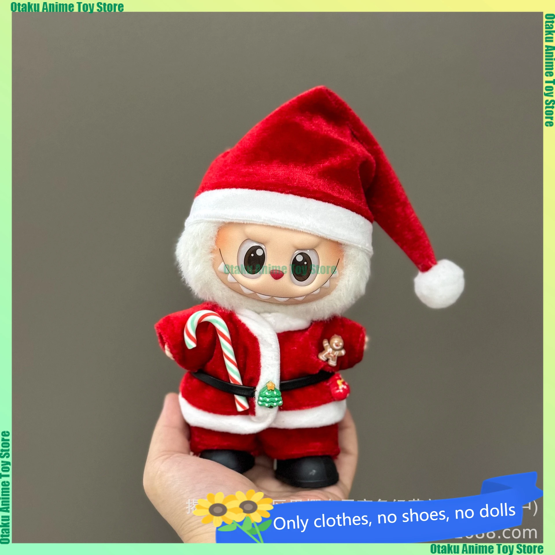 متعدد نمط عيد الميلاد Labubu الملابس لطيف سانتا كلوز الأيائل السراويل التنانير مجموعة صغيرة أفخم دمية الملابس أزياء دمية الملحقات