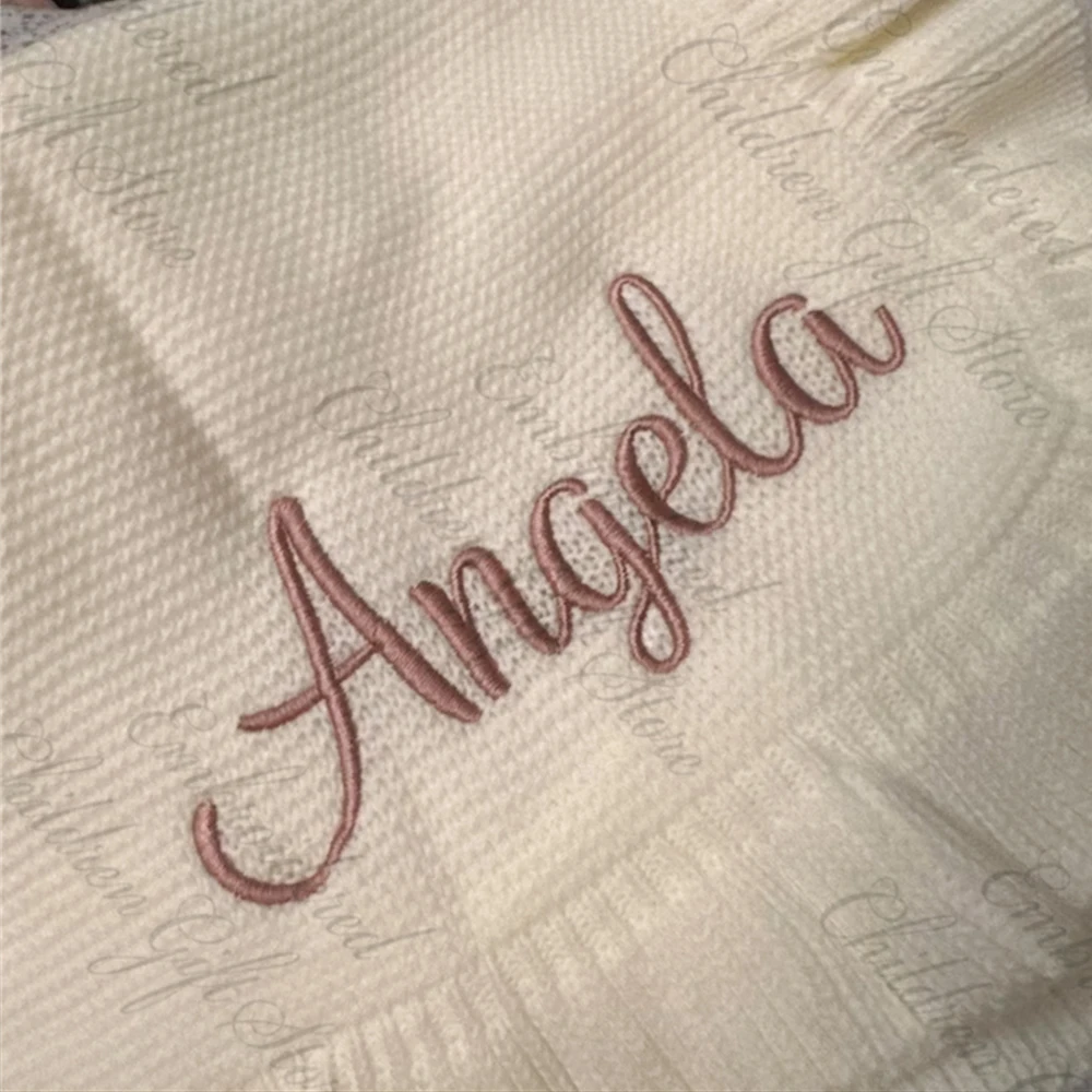 Baby Blanket  Soft Custom Personalized Name Blanket Embroidered Knitted Baby Shower Gifts Newborn Boys Girls Birth Gift Blankets