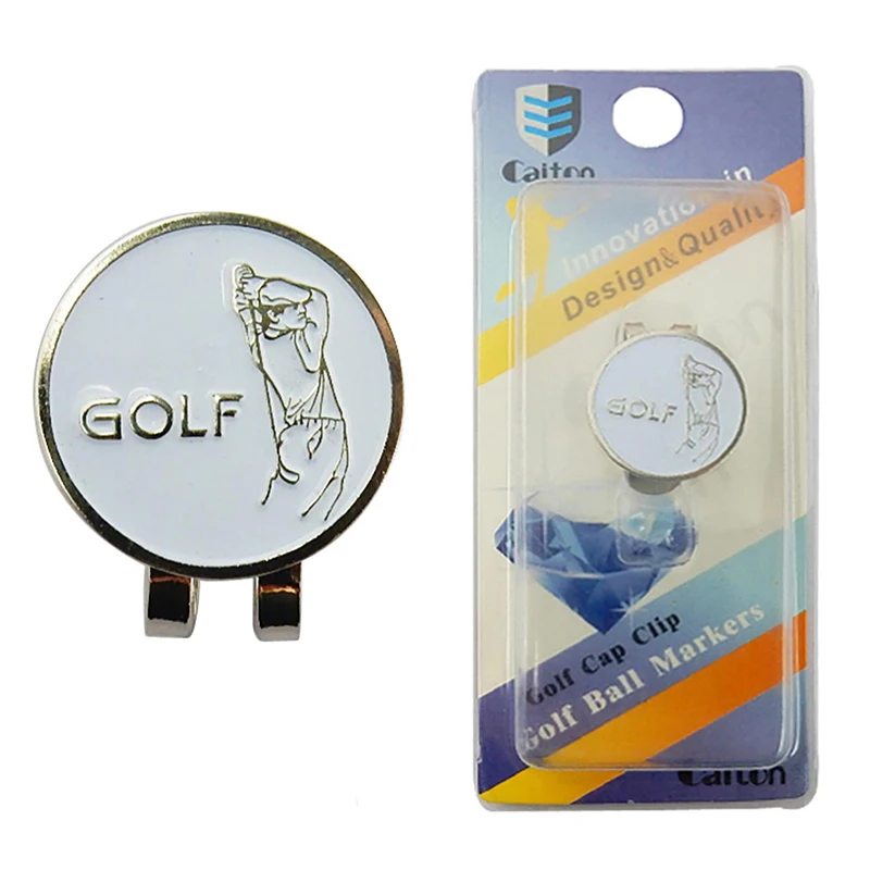 Golf Ball Marker With Magnetic Hat Clip Humanoid Pattern Funny Great Golf Hat Caps Clips Golfer Gifts Golf Accessories