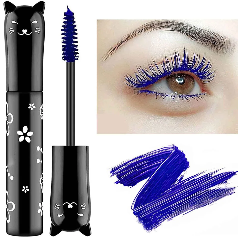 

Black White Mascara Cat Eye Primer Eyes Makeup Color Mascara Waterproof Fast Dry Eyelashes Curling Lengthening Makeup Eye Lashes