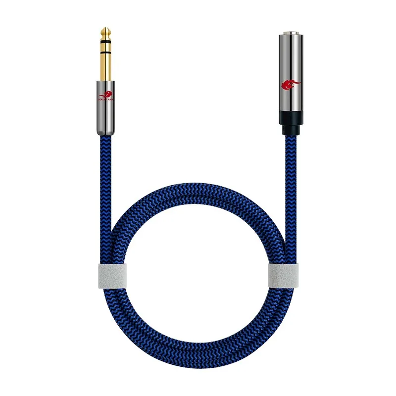 1/4 Inch TRS 6.35mm Male to Female Stereo Audio Cable for Headphone Amplifiers Mixer Electric Guitar Extension Shielded Cords