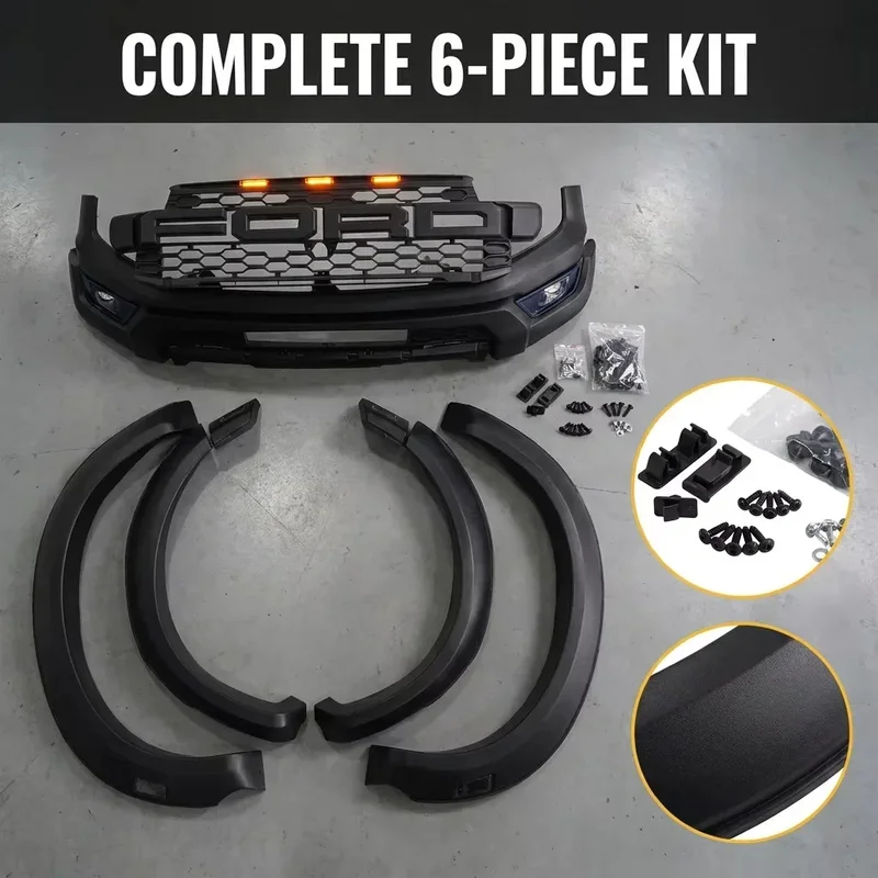 High Quality Raptor Conversion Front Bumper Grille Flar Kit Fit - Ranger