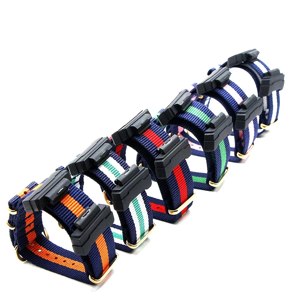 Nylon Watch Strap For Casio G-Shock GA100 GA120 GA110 GA400 Men Women Replacement Watchband Bracelet Gold Buckle