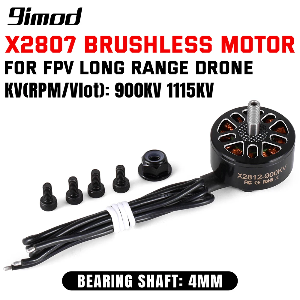 X2812 2812 900KV 1115KV FPV Brushless Motor 2~6S Lipo 5mm Shaft For RC 7/8/9inch propeller Long Range Drones DIY Parts