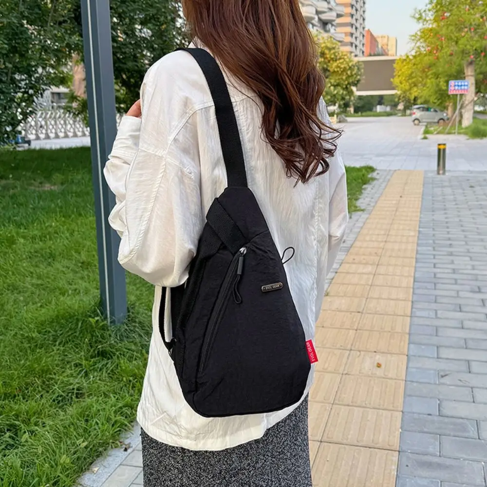 

New Nylon Unisex Chest Bag Portable Versatile Phone Crossbody Bag Women Men Waterproof Shoulder Bag