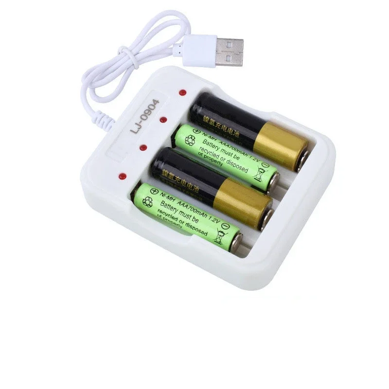 USB Output Ni-MH Battery Charger For 1.5V AA / AAA Universal 4 Slots Smart Intelligent Battery Charger Adapter Fast 1.2V Nimh