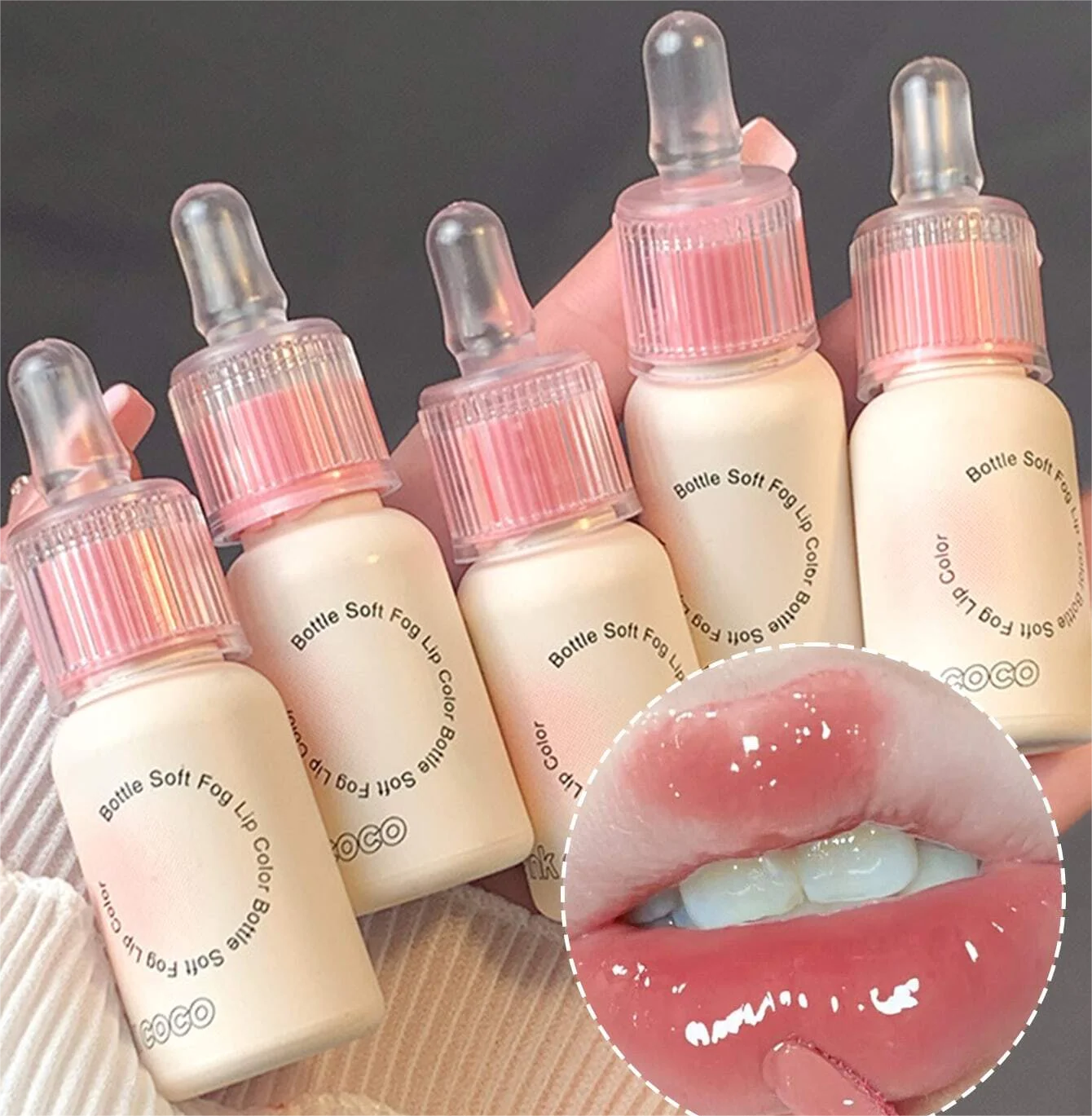 Bottle-shaped Mirror Moisturizing Lip Glaze Watery Texture Nourishes Lips Long-lasting Natural Lip Makeup
