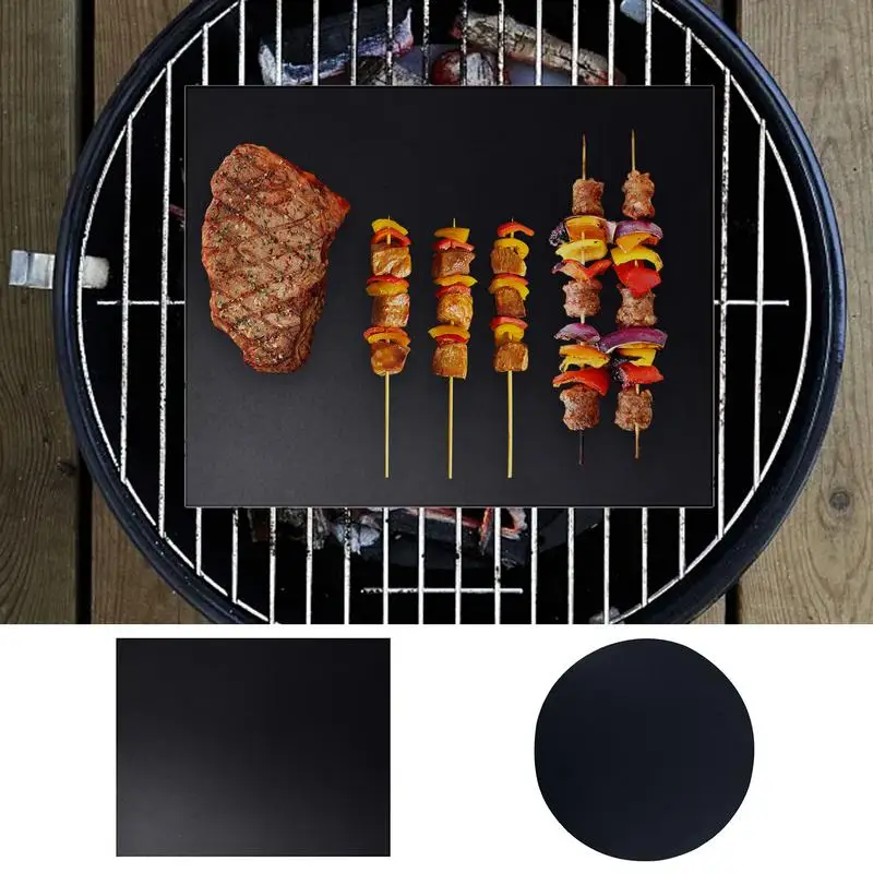 Grill Mats Non Stick Non-stick Mat 15.75 X13 Inch Nonstick Mat Reusable Heat Resistant BBQ Grill Accessories For Works On