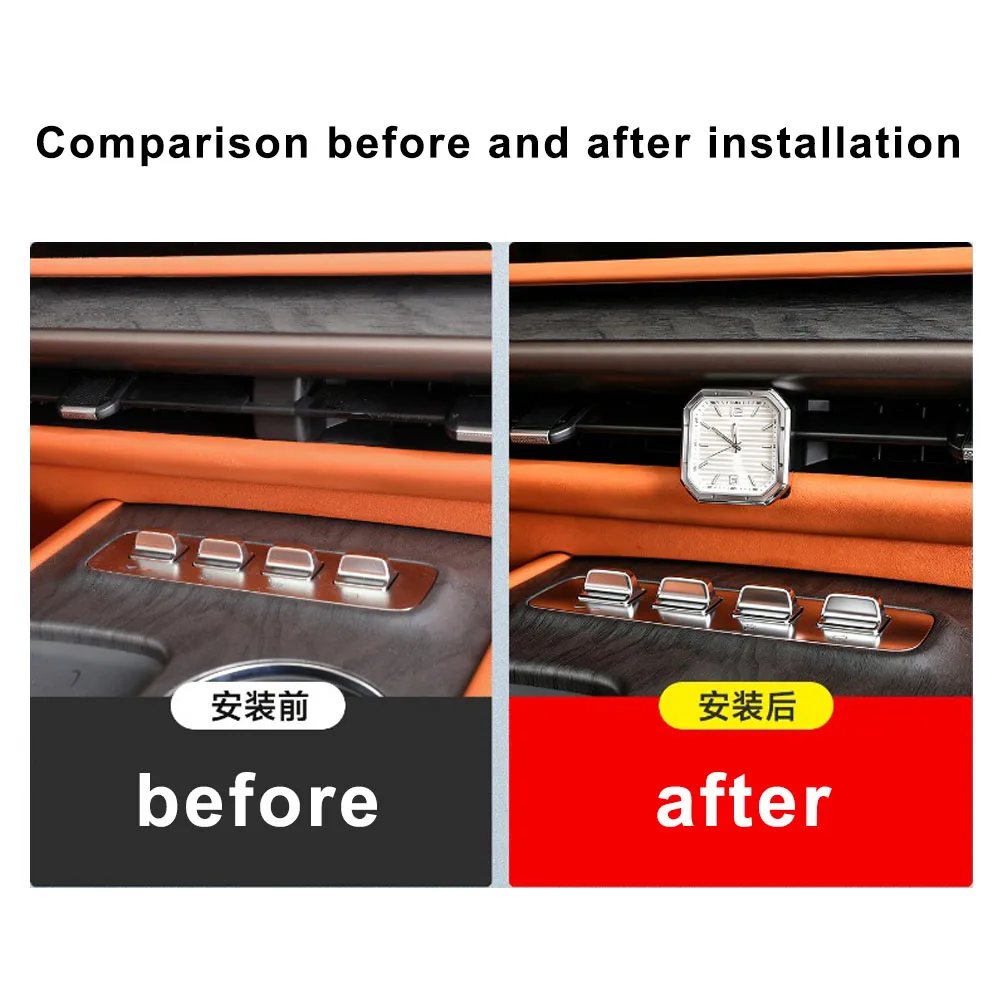 Central Control Electronic Time Clock For GWM HAVAL H10 2026 Air Outlet Quartz Meter Car Modification Supplies Simple Luxury