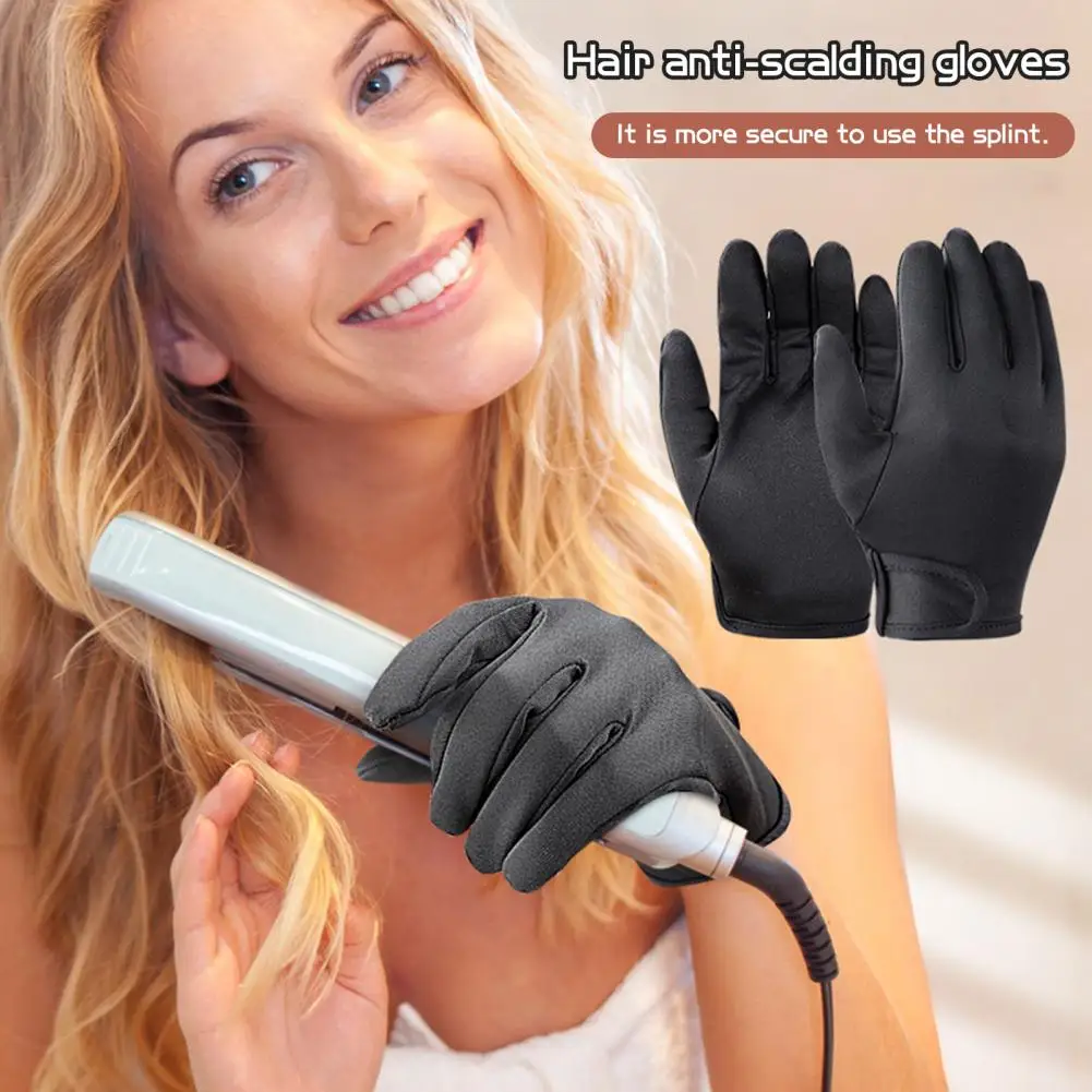 Durable Styling Gloves Five-finger Hairdressing Gloves Heat-resistant Hair Styling Glove for Curling Irons Hot Brushes for Left