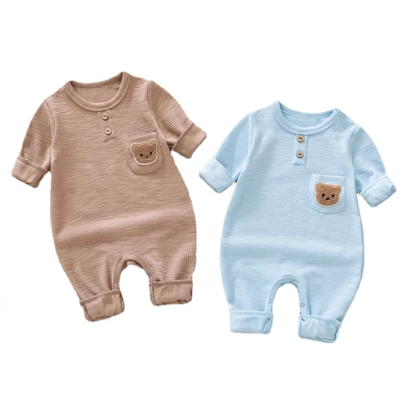 Baby Newborn Rompers Autumn Long Sleeve Thin Clothing Infant Boys Girls Pajamas Spring Crawling Clothes