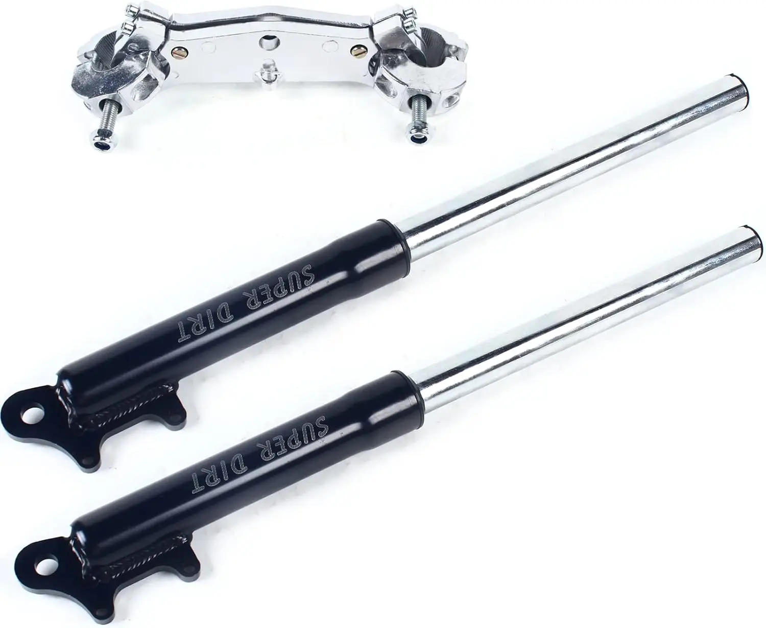 Front Fork Shocker 2 stroke 49CC Small mini Triple Dirt Pit Bike Pro Trail Upside Down Front Fork for Dirt Bike Motorcycle,Black