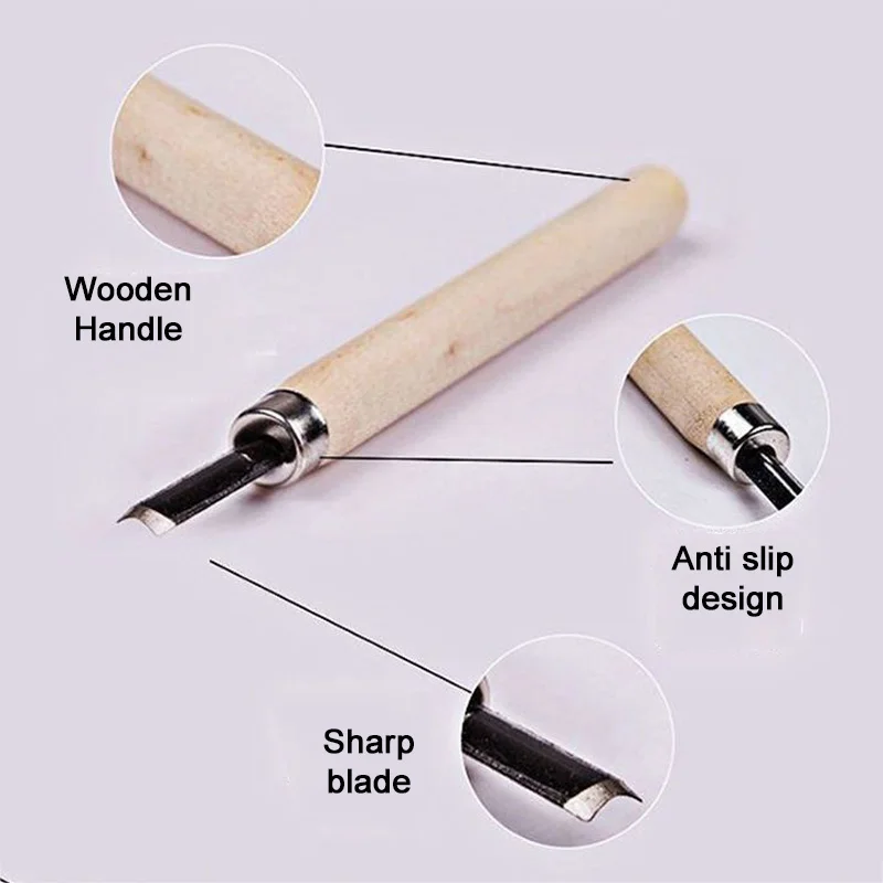  6/8/12 قطعة مجموعة أزاميل نحت الخشب للقطع الأساسي والأعمال الخشبية المفصلة أدوات يدوية ذاتية الصنع سكّين متعدّد الاستخدامات طقم سكاكين TMZ #4