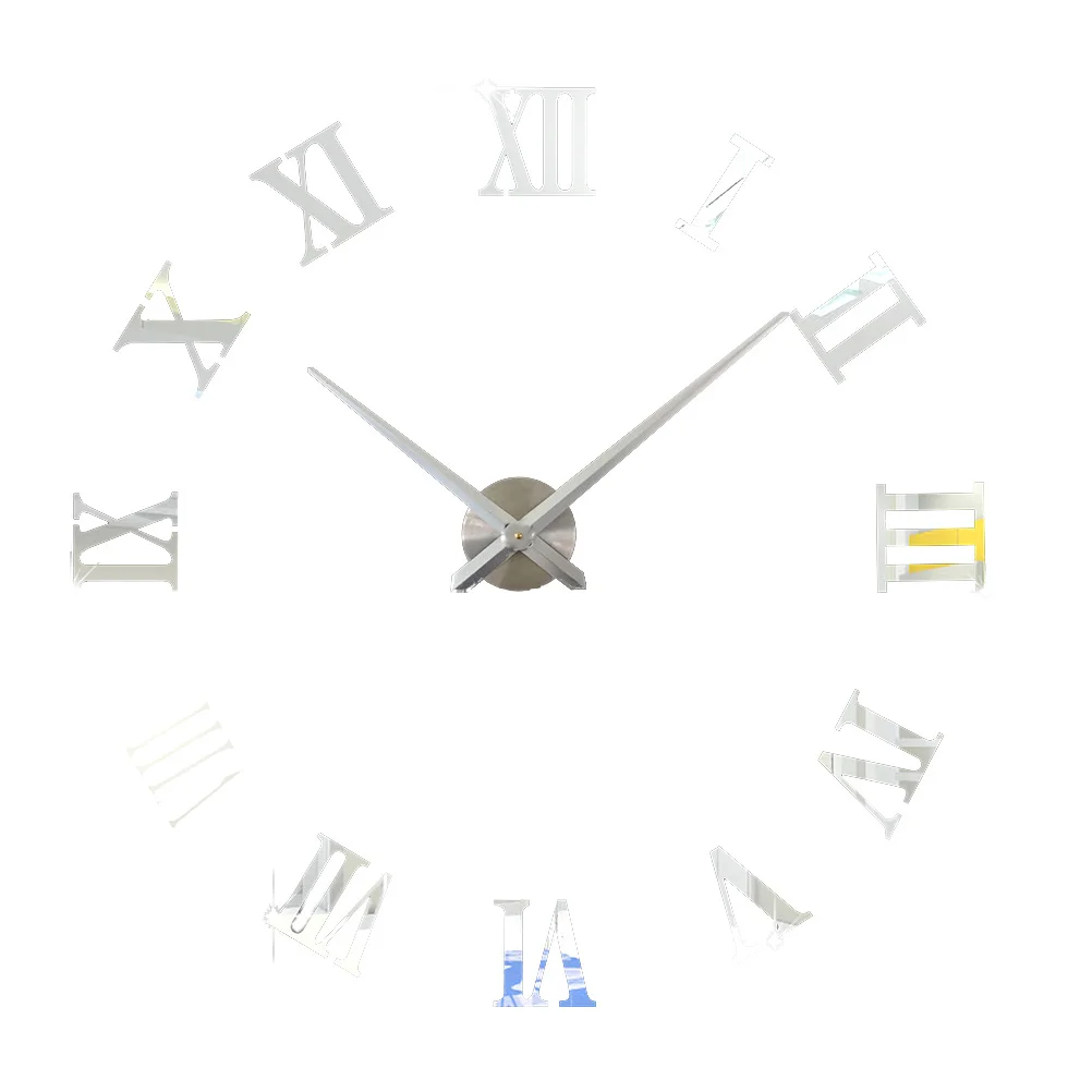 

Creative DIY Wall Clock Large Acrylic Mirror Modern Design Silent Mute Core for Bedroom Living Room Office Home Decor