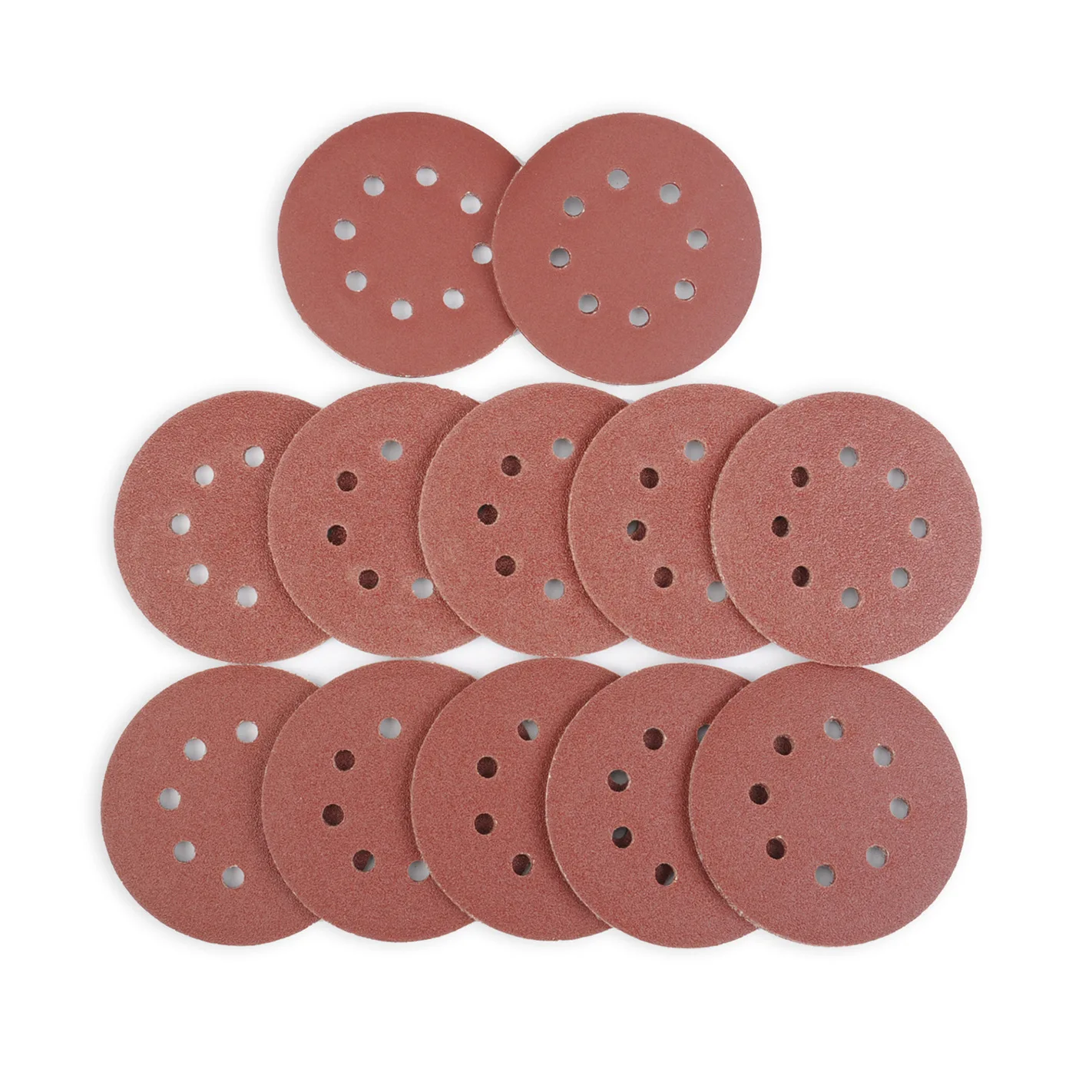 Lixa redonda disco de lixa vermelho de 5 polegadas e 8 furos