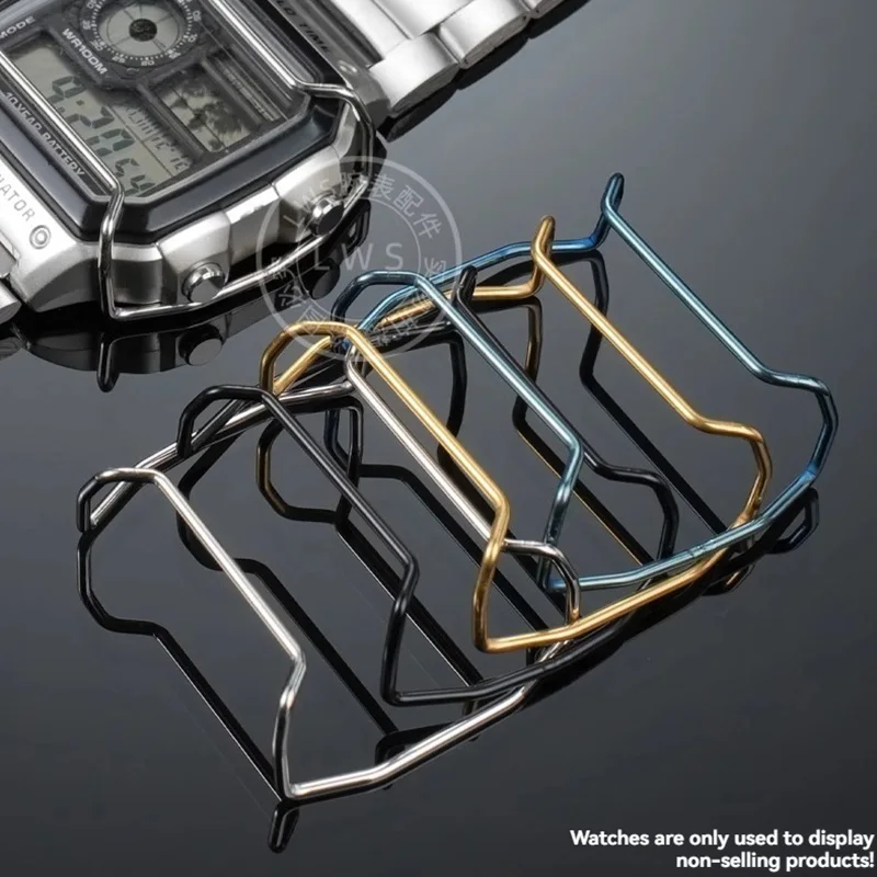 ل كاسيو AE-1200 AE1200 AE-1200WH حافظة الصلبة الصلب ساعة الوفير المضادة للتصادم شخصية تعديل حماية بار